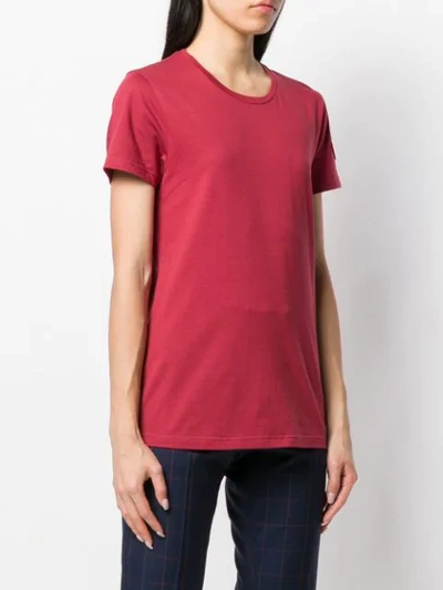 Shop Moncler Round Neck T-shirt In Red