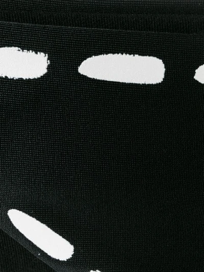 MOSCHINO 错觉画印花侧系带比基尼三角裤 - 黑色