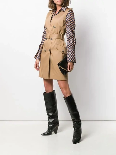 Shop Givenchy Trench Dress In Neutrals