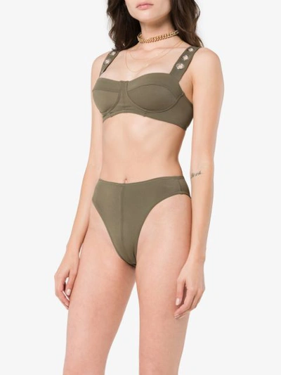 Shop Ack Military Green Ana Due High-leg Bikini