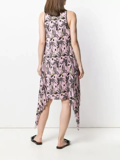 Shop Kenzo Flying Phoenix Dress In Pink