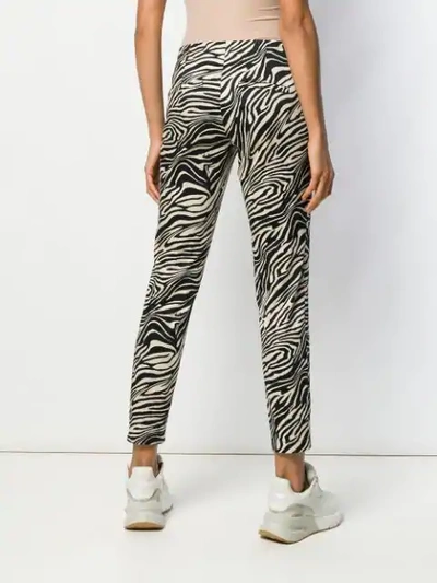Shop Cambio Zebra Print Trousers In Black