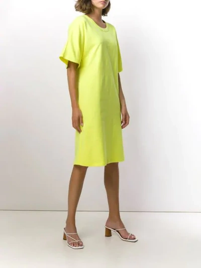 A_PLAN_APPLICATION 直筒T恤式连衣裙 - 黄色