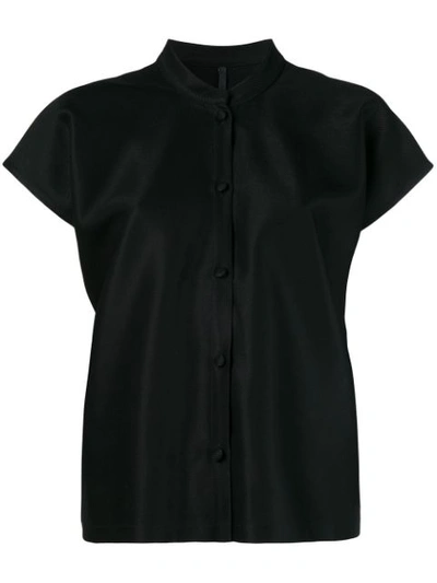 Shop Sara Lanzi Short Sleeved Blouse In Black