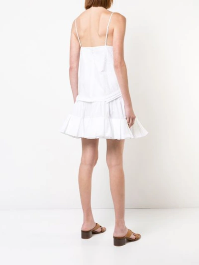 Shop Chloé Embroidered Poplin Dress In White