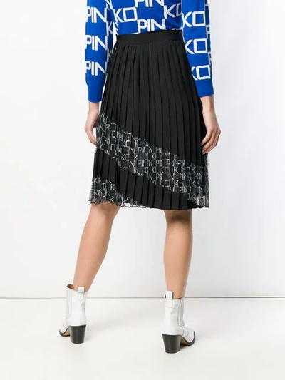 Shop Pinko Pleated Midi Skirt In Black