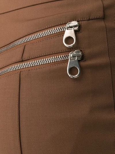 Shop Chloé Flared Trousers In Brown