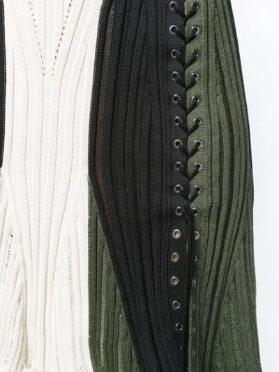 Shop Alexander Mcqueen Laddered Colour In Green