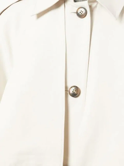 Shop Rejina Pyo Button Detail Trench Coat - Neutrals