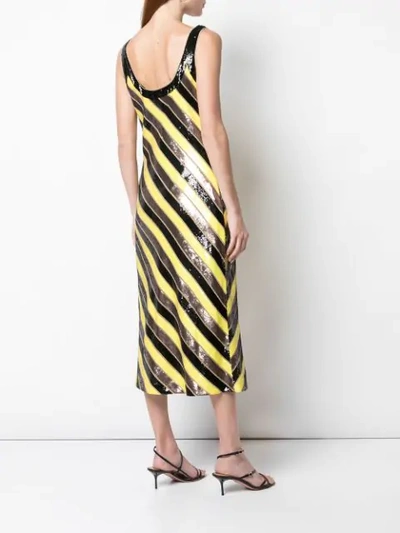 Shop Diane Von Furstenberg Luisa Sequinned Dress In Yellow
