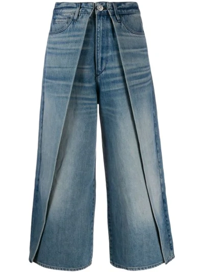 Shop 3x1 Cropped Wide-leg Jeans - Blue