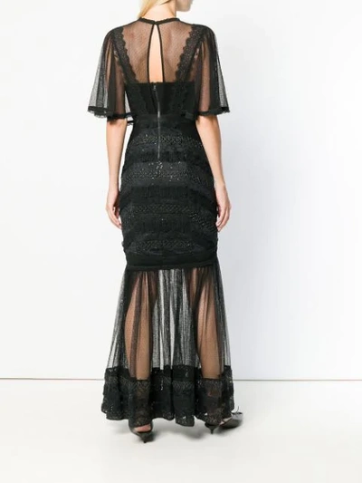 Shop Three Floor Villainess Sheer Dress In Black