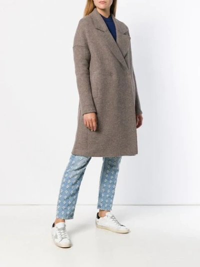 Shop Harris Wharf London Oversized Coat - Neutrals