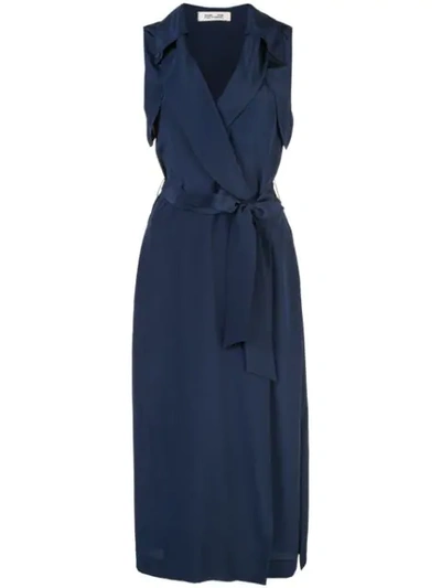 Shop Diane Von Furstenberg Augusta Wrap Dress In Blue