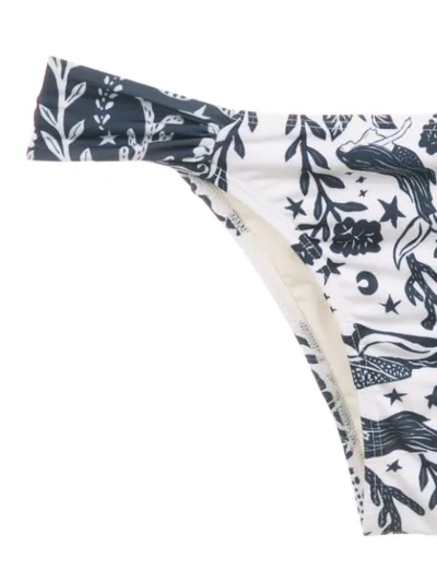 Shop Martha Medeiros Printed Bikini Bottoms In White