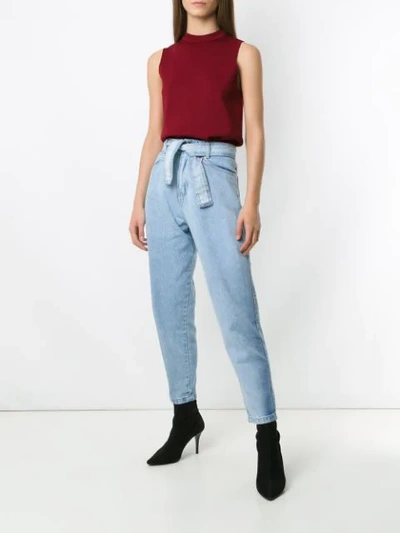 Shop Amapô Clochard Bleached Jeans In Blue