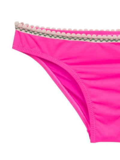 Shop Amir Slama Embroidered Bikini Set - Pink