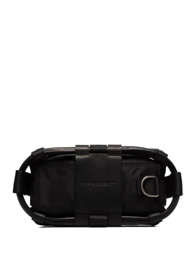Shop Y/project Leather-trimmed Belt Bag In Black