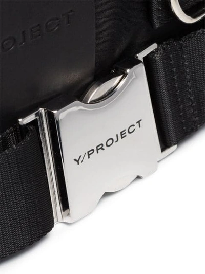 Shop Y/project Leather-trimmed Belt Bag In Black