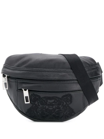 Shop Kenzo Embroidered Tiger Belt Bag In Black
