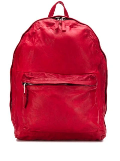 Shop Giorgio Brato Medium Wrinkled-effect Backpack In Red