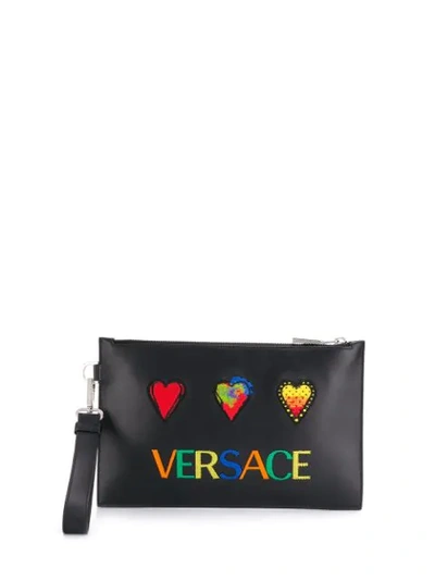 Shop Versace Pouch In Black