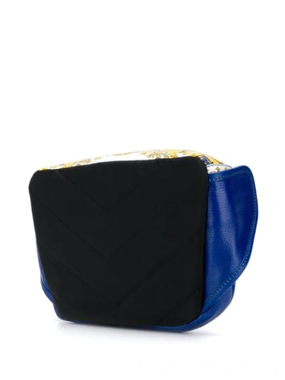 Shop Versace Barocco Belt Bag In Blue