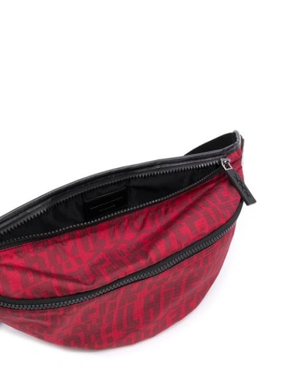 Shop Ermenegildo Zegna Letter Print Belt Bag In Red