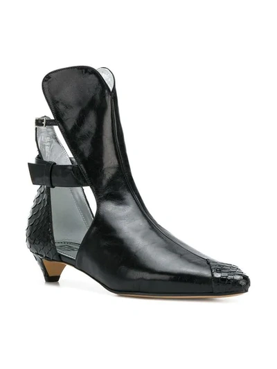 Shop Givenchy Cut Out Ankle Boots In Black