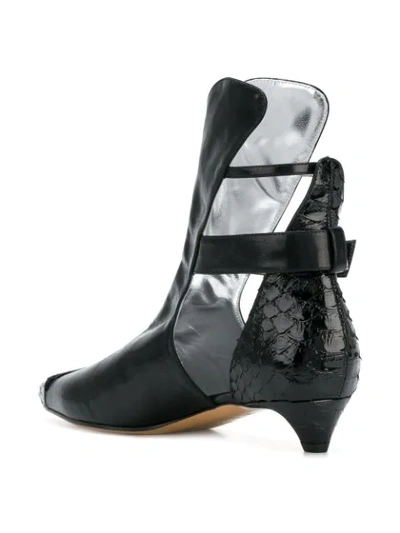 Shop Givenchy Cut Out Ankle Boots In Black