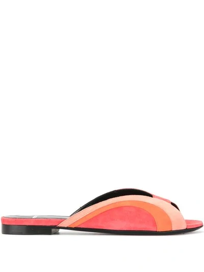 Shop Pierre Hardy Open-toe Slides In Red