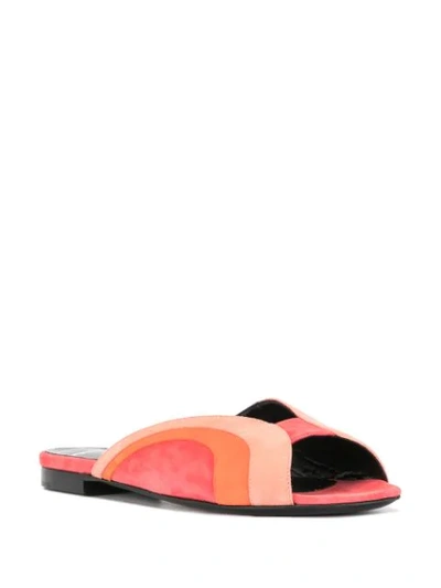 Shop Pierre Hardy Open-toe Slides In Red