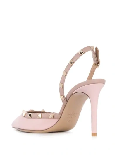 Shop Valentino Garavani 'rockstud' Slingback-pumps In Pink