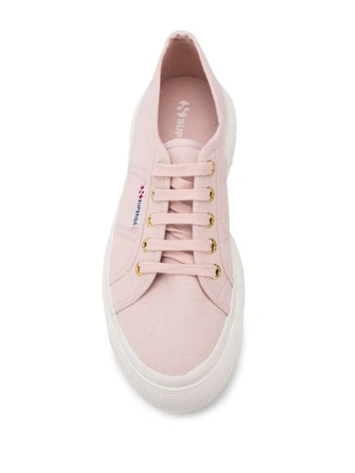 Shop Superga Chunky Heel Sneakers In Pink