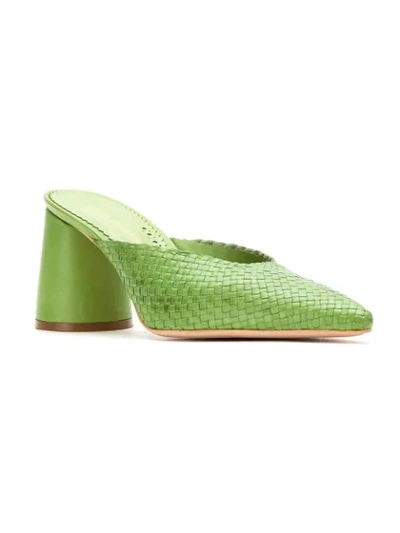 Sarah Chofakian Mules Aus Leder In Green
