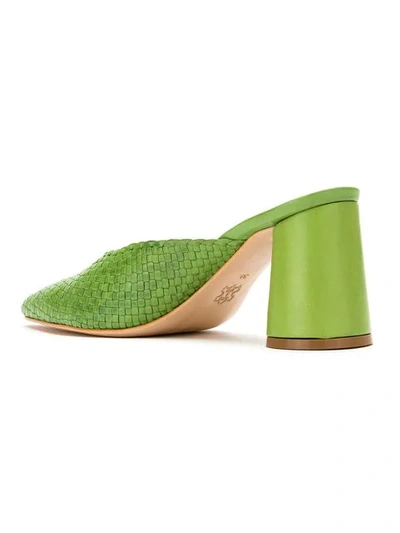 Sarah Chofakian Mules Aus Leder In Green