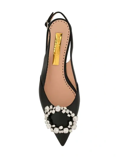 Shop Rupert Sanderson Crystal Embellished Pumps In Black