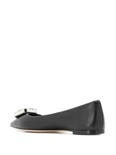 Shop Giuseppe Zanotti Embellished Ballerinas In Black