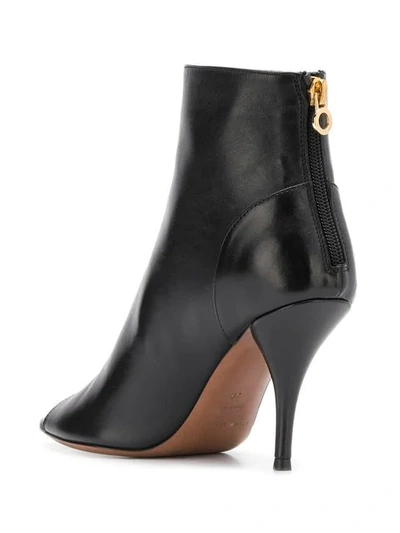 Shop L'autre Chose Peep-toe Ankle Boots In Black