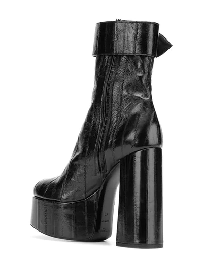 Shop Saint Laurent Round Toe Boots In Black