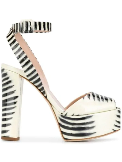 Shop Giuseppe Zanotti Betty Platform Sandals In White