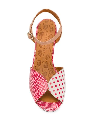 Shop Chie Mihara Polka Dot Open-toe Sandals In Red