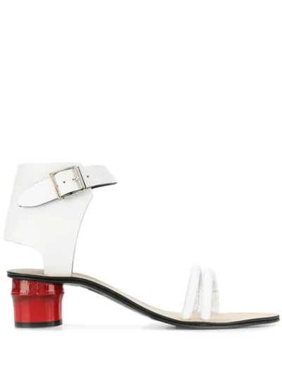 Shop Rebecca Minkoff Block Heel Sandals In Cw10 White