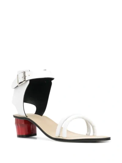 Shop Rebecca Minkoff Block Heel Sandals In Cw10 White