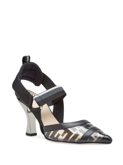 Shop Fendi Colibrì Slingback Pumps In Black