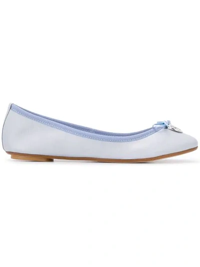 ANNA BAIGUERA CLASSIC BOW BALLERINAS - 蓝色