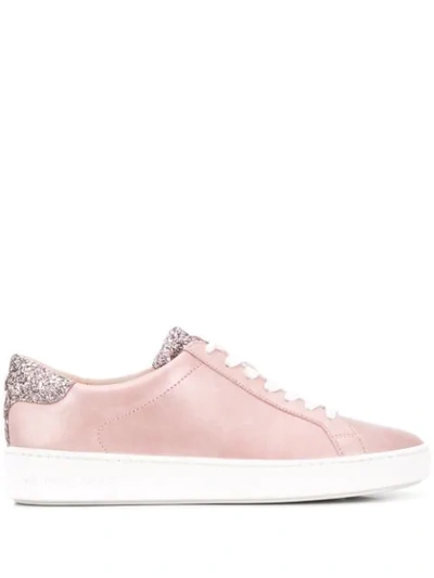 Shop Michael Michael Kors Irving Glitter Sneakers - Pink