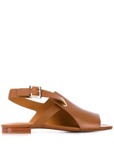 Shop Clergerie Ada Slingback Sandals In Cuoio