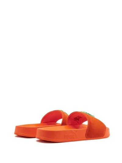 Shop Puma Leadcat Fenty Fu Sliders In Orange