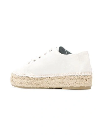 Shop Chiara Ferragni Eye Detailed Espadrille Sneakers In White